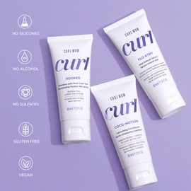 COLOR WOW - CURL WOW Perfect Curls Starter Set | 3 piece Curl Wow starter set including deluxe travel size HOOKED Shampoo, COCO-MOTION Conditioner & FLO-ETRY Serum 2.0 Fl Oz (Pack of 3)