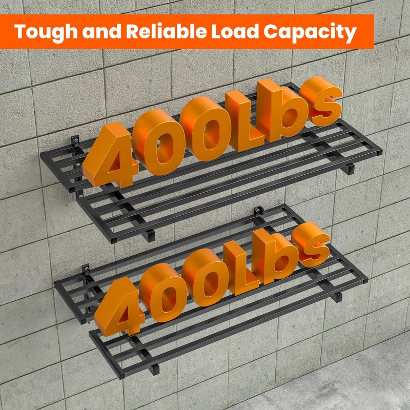 Ultrawall Heavy Duty Garage Wall Shelves, 2 x 4 ft