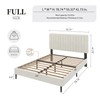OLALITA Full Size Bed Frame with Headboard, Velvet Upholstered Platform