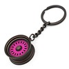 VmG-Store BBS Style Black / Chrome Rim Keyring - Solid