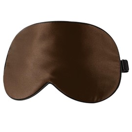 PATIKIL Natural Silk Eye Mask Adjustable Soft Eye Mask Cool Black Out Eye Cover for Side Sleeping Women Men Travel Brown