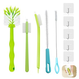 Mixtopfbürste, 10Pcs Reinigungsbürste für Thermomix, Mixtopfbürste Messerbürste mit Tassenbürste für Flaschen Tassen Pfannen Heißkochtöpfe Mixer (Grün)