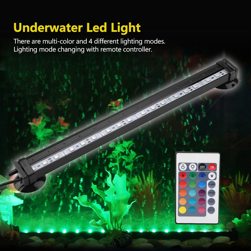 Fish Tank Bubble Light Underwater Led Light with Remote Control