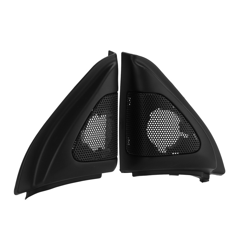 Pair Car Door Speaker Cover Audio Tweeter Trim Black Replacement