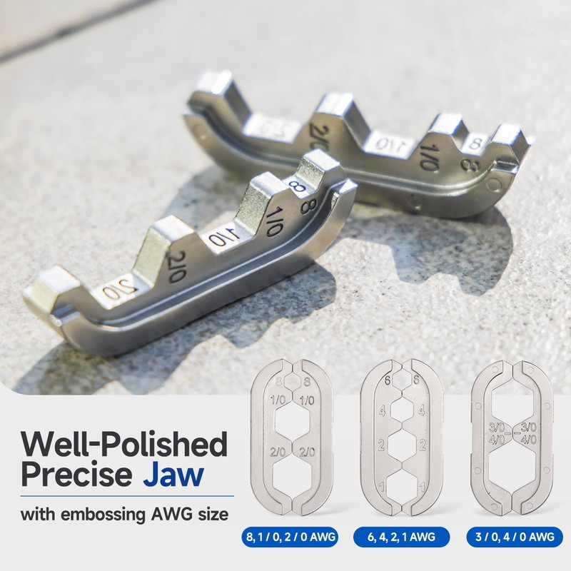 iCrimp Battery Cable Lug Crimping Tool Set includes Cable Lug