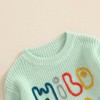 Lesimsam Toddler Baby Boy Girl Sweater Wild Child Embroidery Knit