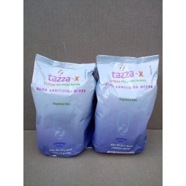 Tazza-X Hand Sanitizing Wet Wipes 70% Alcohol, 160 each, Exp: 04/24/2022 (2 PK)
