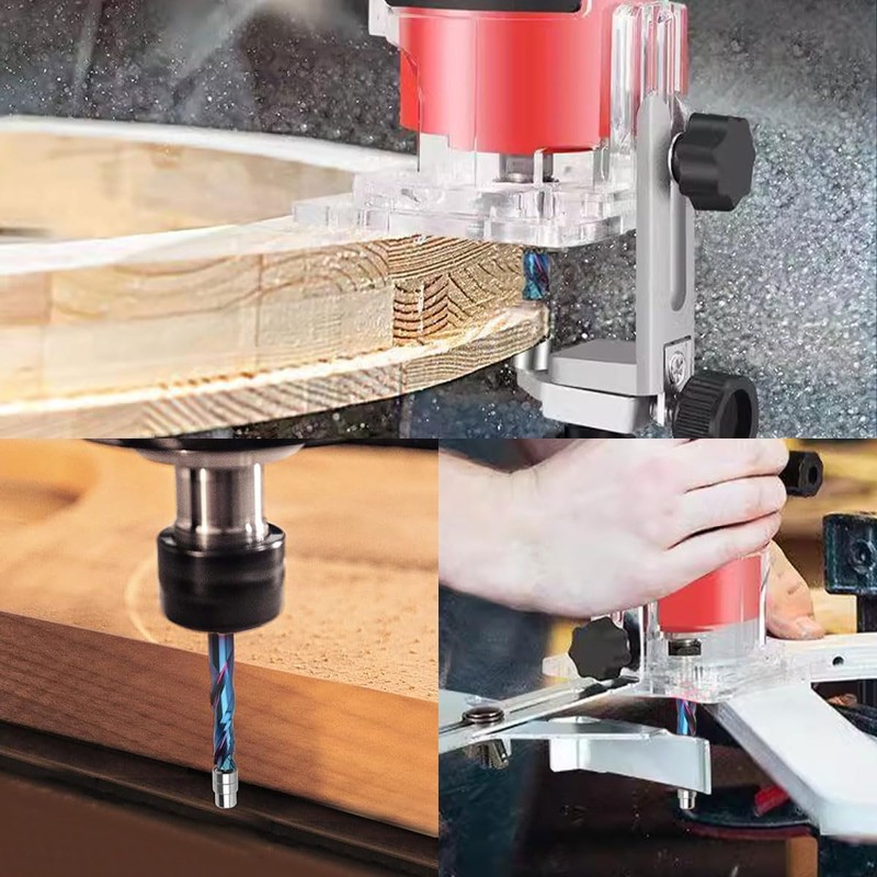 HARDWIN Compression-Cut Spiral Flush Trim Router Bit for Wood 1/4"