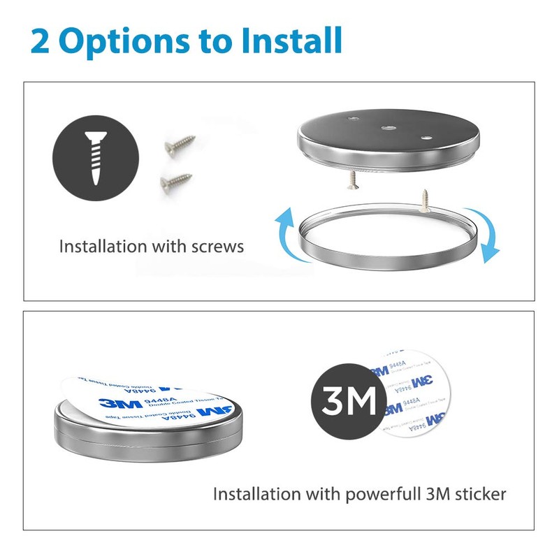 EShine Under Cabinet LED Puck Lights with Dimmer Switch, Dimmable,