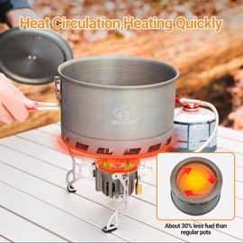 Bulin Camping Pot 2-3 People Kettle Camping Outdoor Cooking Equipment Lightweight Foldable Durable Aluminium Pan Kettle Teapot Carry Bag 2.1 L