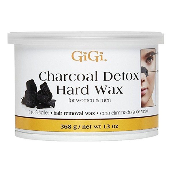 Gigi Tin Charcoal Detox Hard Wax 13 Ounce (384ml) (2 Pack)