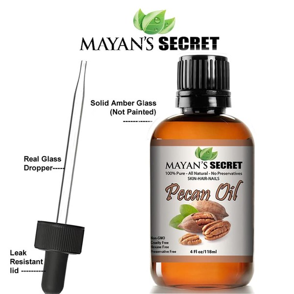 Mayan's Secret Pecan oil for Skin Tightening, Wrinkles Prevention, Rejuvenate Skin Cells