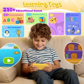 Kids Smart Phone Gifts for Boys and Girls Ages 3-12, 3.97" Touchscreen Learning Toys – Kids Cell Phone with 210+ Learning Games and 190+ Drawing, Toys for Birthday Christmas and Back-to-School Gifts