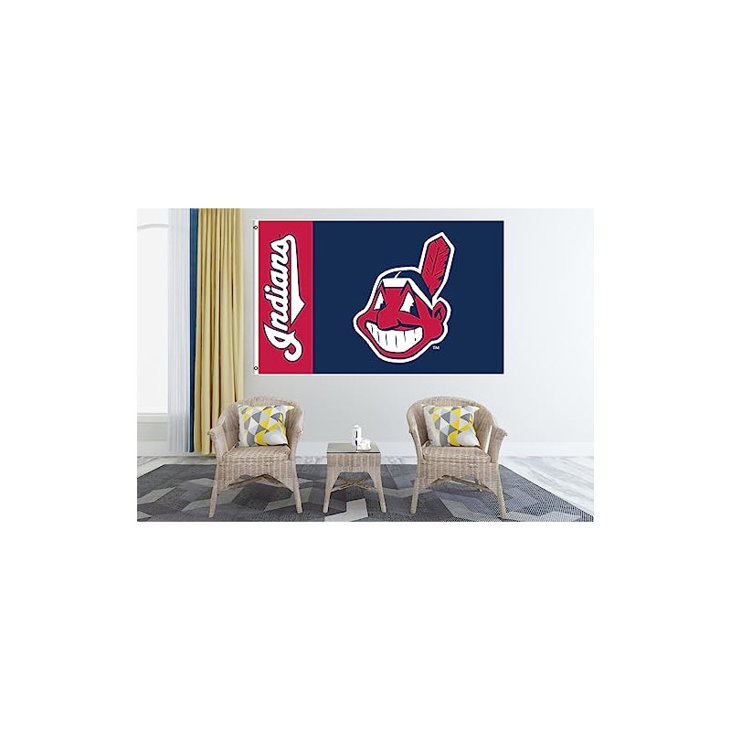 Yerchic Indians Flag Clevelands Team Banner 3 * 5ft for