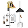 Bird Feeder Pole Squirrel Proof, 92 Inch Heavy Duty Bird