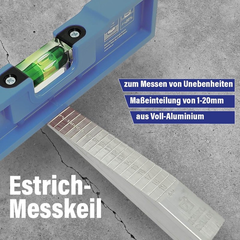 Karl Dahm Screed Measuring Wedge Made of Solid Aluminium -
