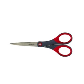 Scotch 6" Precision Scissors, Great for Everyday Use (1446),Grey/Red