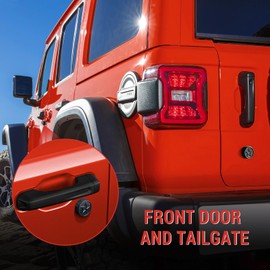 Utiiy Keyhole Covers Fit for 1997-2018 Jeep Wrangler JK/TJ Accessories, Door Lock Trim Cover Door Key Hole Protector for Jeep Wrangler TJ JK