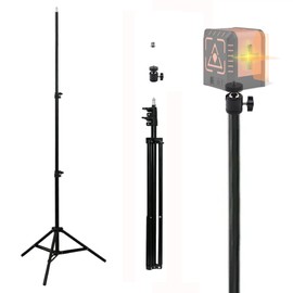 TronicXL 210 cm Tripod Stand for Laser Construction Tripod Levelling Device Tripod 1/4 Inch 3/8 Inch Compatible with Bosch Huepar Tacklife