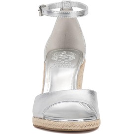 Vince Camuto Women's Felyn Wedge Sandal, Lux Silver, 7.5