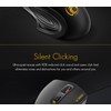Wireless Mouse, Silent Click, 2.4GHz, 1600 DPI, Black with USB