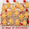 Epakh 24 Pcs Christmas Gingerbread Man Gift Bags Winter Snow