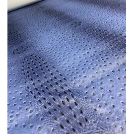 Ostrich Denim Blue Ostrich/Gator Upholstery Crafting Outdoor Vinyl Fabric By The Yard