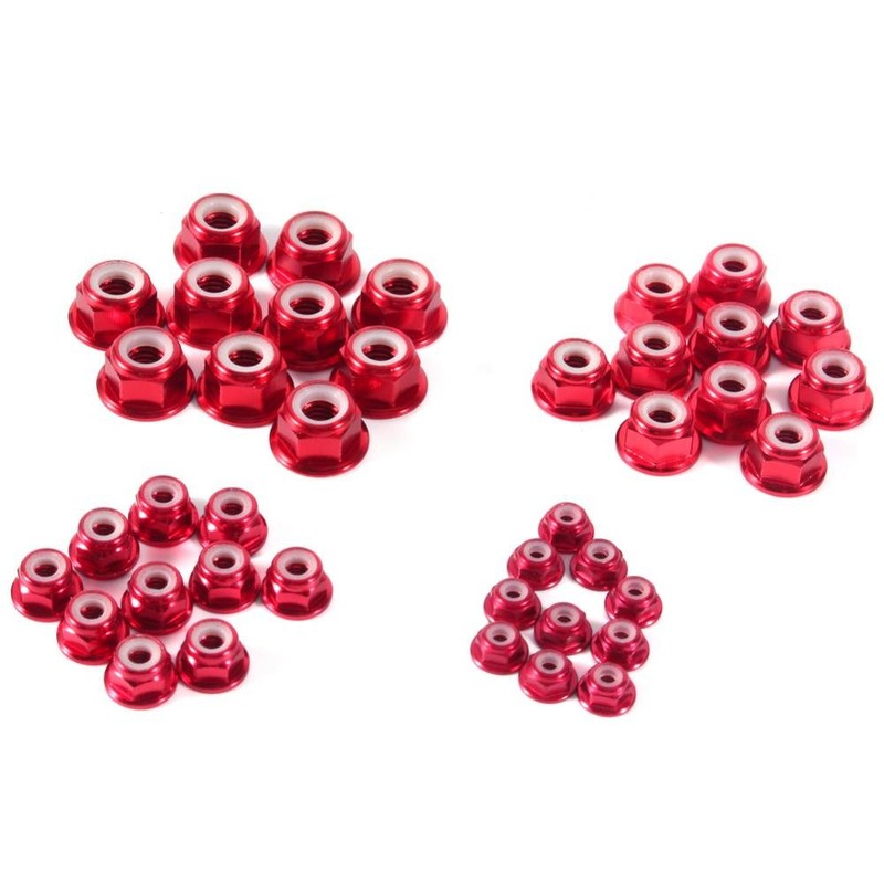 10 Pcs M5 Nut CNC Aluminum Flange Nylon Self Locking