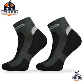 SKIETY Quick-Drying Thermoactive Cycling Socks STB DryTex - Hiking Socks - Comfortable Cycling Socks - Made In EU - Thermoactive Mountain Socks, Black - 2 Pairs