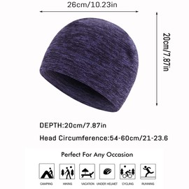 CHOWMI Winter Warm Watch Cap Soft Polar Fleece Beanie Hat Thick Windproof Outdoor Skull Cap for Men Women…, Purple, One Size