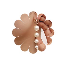 Allereyae Vintage Pearl Dangle Drop Earrings Long Tassel Pearl Earrings Circle Hoop Stud Earrings Wedding Pearl Chain Earrings Jewelry for Women