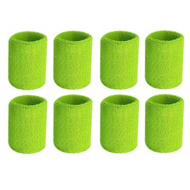 Liberty4 Pairs of Colorful Cotton Outdoor Sports Wristband Basketball Wristband (Gerrn)