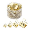 Binder Clip Paper Clamps, Assorted Sizes (Mini, Small, Medium, Large),