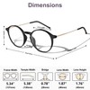 VISOONE Round Lightweight Blue Light Blocking Glasses Women Men Fashion
