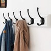 12 Pack Dual Coat Hooks Wall Mounted, Dual Prong Retro