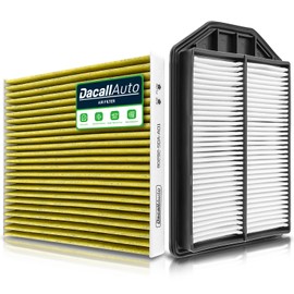 Dacall Activated Carbon Cabin & Engine Air Filter Set fit for Honda CR-V L4-2.4L Gas (2007-2009), Replacement 80292-SDA-A01, 17220-RZA-000