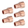PATIKIL 5Pcs Copper Reducer 3/8" x1/4" ID Reducing Copper Coupling