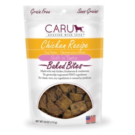 Caru - Soft 'N Tasty Baked Chicken Bites All-Natural Dog Treats, Made With Real Salmon, Blueberries And Cranberries