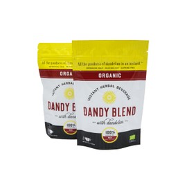 Two 50 Cup Bags of Organic Dandy Blend Instant Herbal Beverage with Dandelion - Two 3.53 oz. Bags