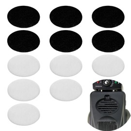 6 Packs Charcoal and Oil Vapor Replacement Filter, Compatible with OVENTE 2 Liter Electric Deep Fryer, White and Black 12 Pcs in Total