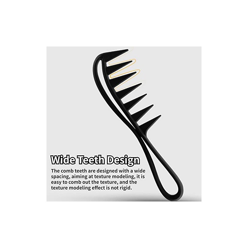 Wide Tooth Shark Comb, 2 pcs Salon Large Teeth Shark
