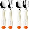 Thyseed Toddler Utensils Fork Spoon Set Kids Self Feeding Flatware