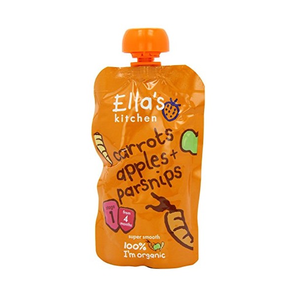 Ella's Kitchen Organic Carrots, Apples & Parsnips Stage 1 120g Baby Food