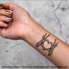 4 x 'Skeleton Hands Heart Sign' Temporary Tattoos - Water