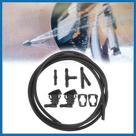 A ABSOPRO Scheibenwaschdüsen Sprühdüse Kit Scheibenwaschanlage Reparaturset Schlauch 2M mit 3 Stücke Schlauchverbinder 68260443AA Artikelaustausch