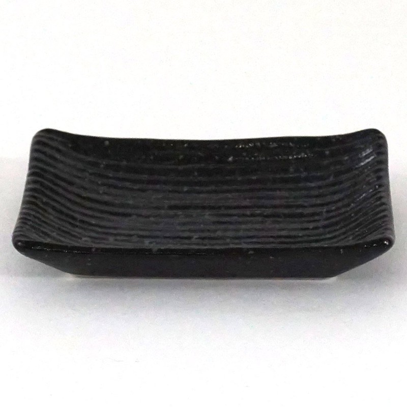 Miniru Pottery 009-729570 Lightweight Shogi Small Plate, Oil Droplets Tengoku,