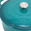 MegaChef 6.35 Qt Round Enameled Cast Iron Dutch Oven Self