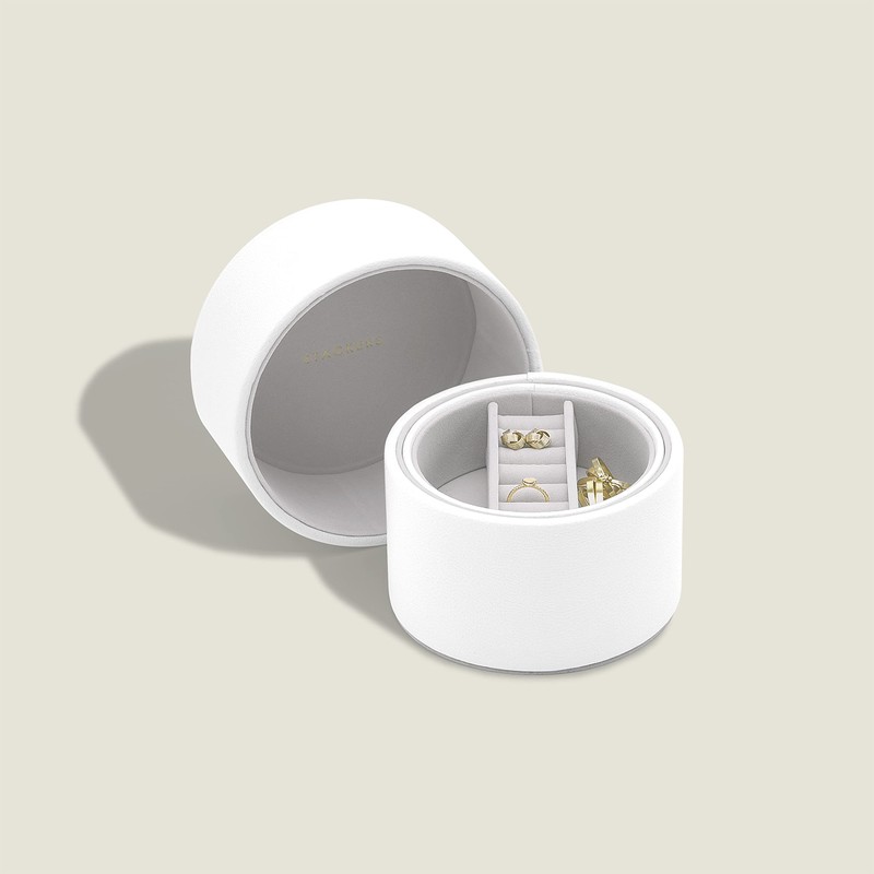 Stackers Pebble Bedside Trinket Box, White