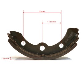 The ROP Shop | Set of 4 Brake Shoes for 1986-1996 E-Z-GO Marathon Gas & Electric Golf Cart