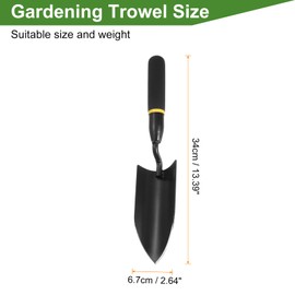 HARFINGTON Garden Hand Shovel 13.39 x 2.64 Metal Hand Trowel Gardening Tools for Transplanting Weeding Digging Planting